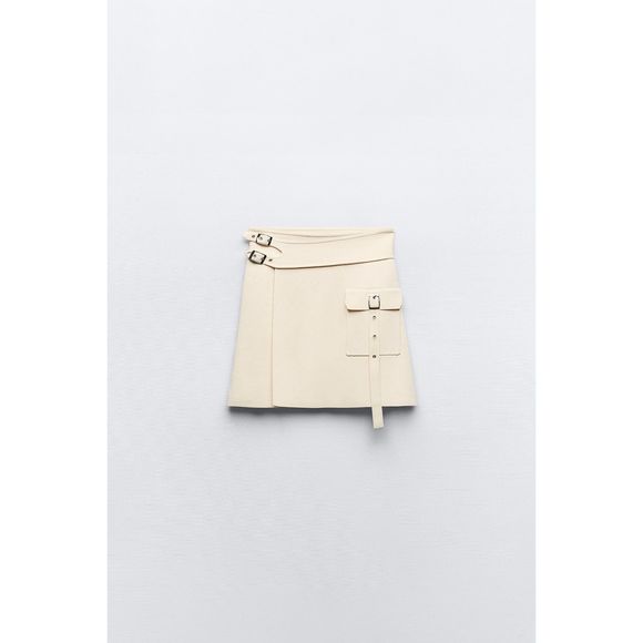 ZARA KNIT SKIRT WITH BUCKLES - Picture 8 of 8